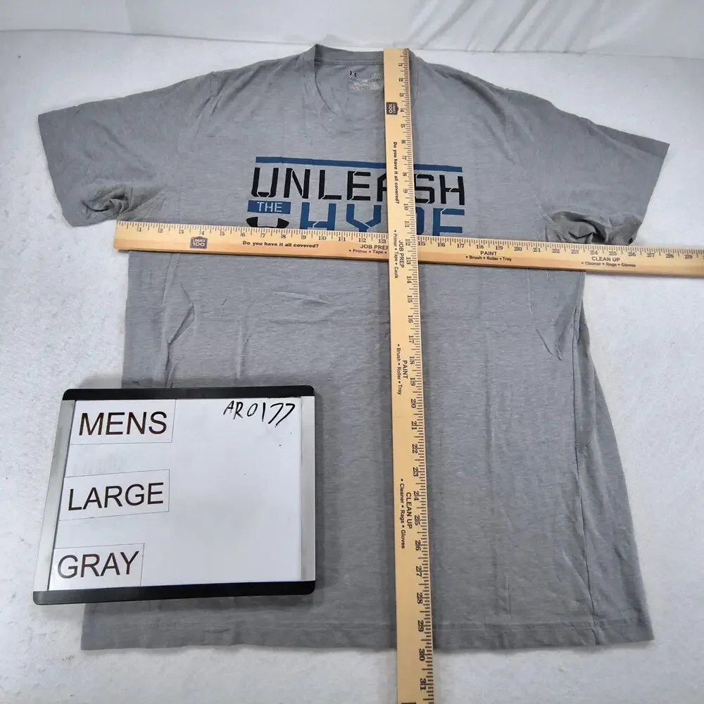 Under Armour Unleash the Hype Crew Neck Short Sleeve T Shirt Mens Size L Gray